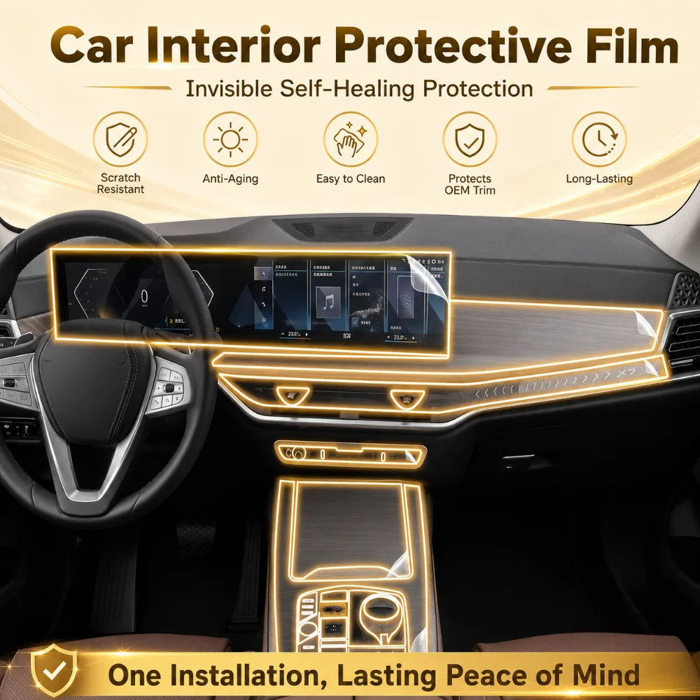 

For BMW X5 2023-2025 Dashboard Multimedia Navigation Car Interior Accessories TPU Transparent Anti-Scratch Protection Film Upgra