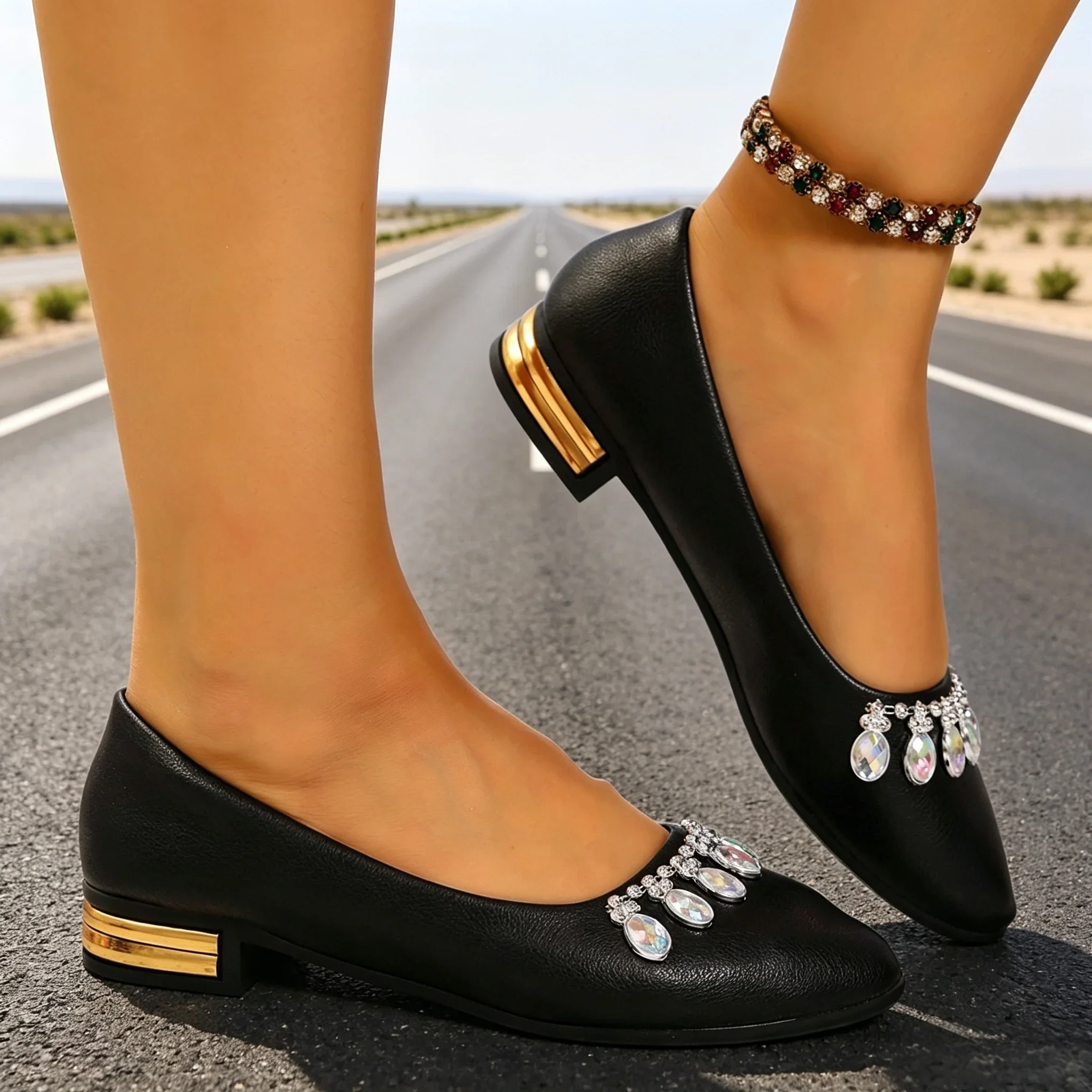 レディースフラットシューズ ポインテッドトゥ バレエシューズ - Loafer Flat Women のレビューと価格