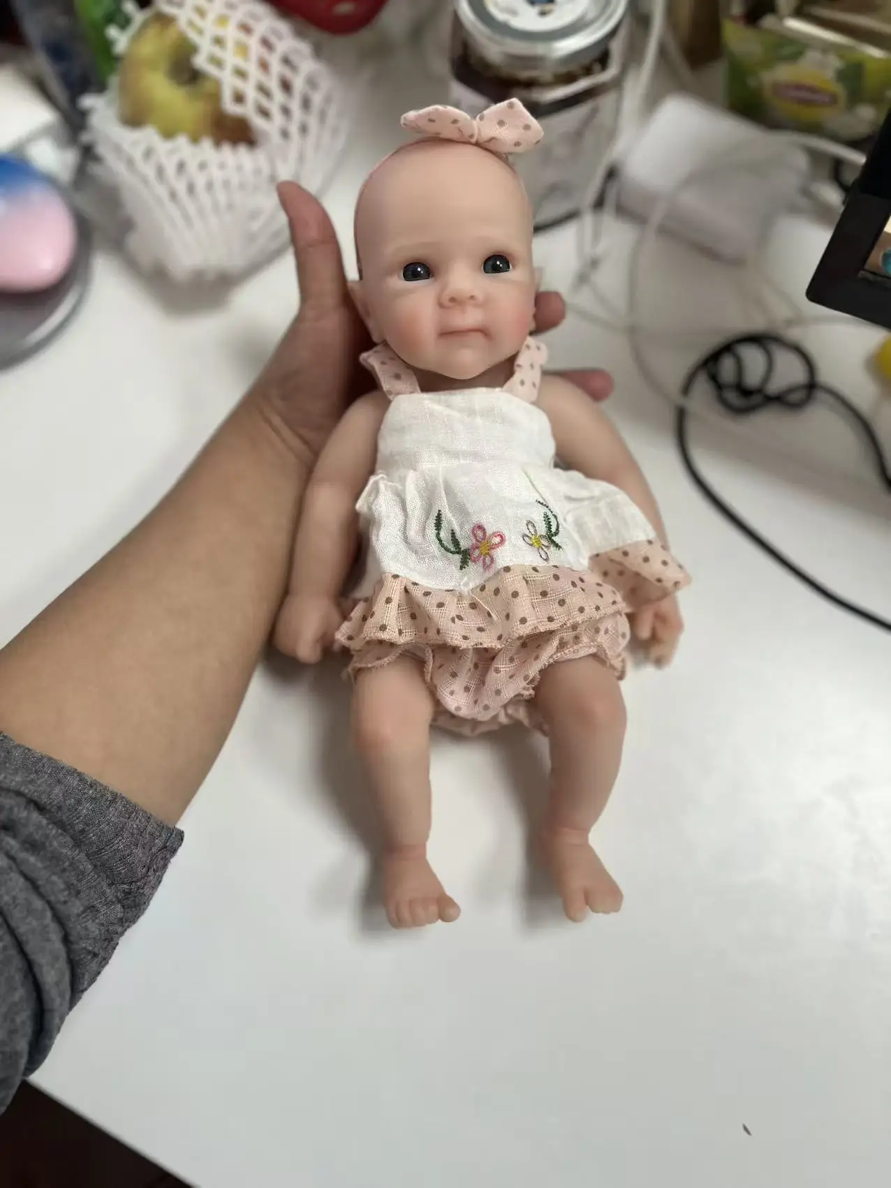 Muñeca Reborn de silicona sólida de 12 ", Bettie, súper suave, blanda, elástica, tamaño para bebé recién nacido, muñecas prácticas, regalo para niños, juguete para la boca puede abrir