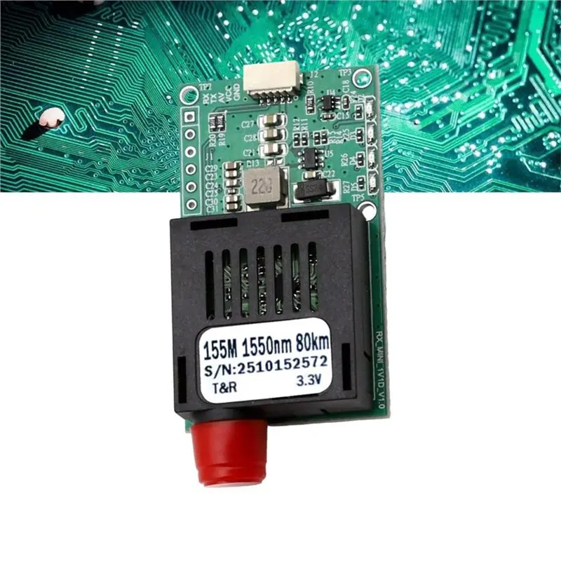 FC/UPC TTL 80KM Fiber Optical Transceiver Modules 2PCS TTL Fiber Transmitter Receiver Terminal Equipment RX-A86G