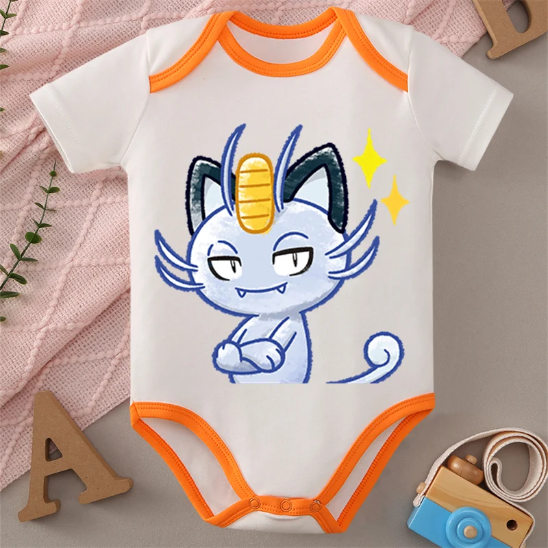 

MINISO 100% хлопок, карманный монстр Пикачу, тканевое боди в японском стиле для ребенка, комбинезон для новорожденных от 0 до 12 месяцев