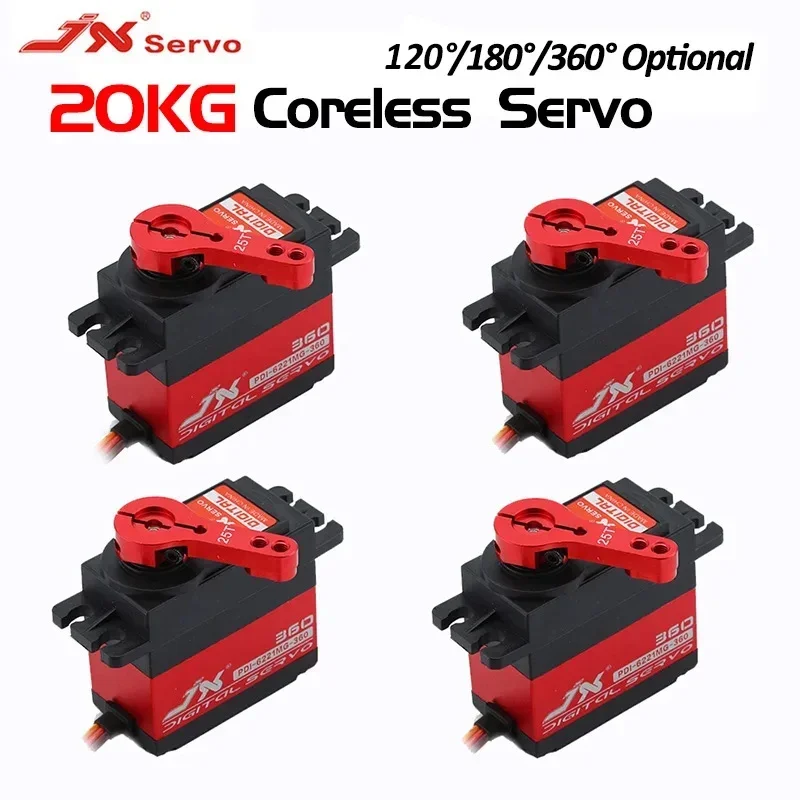 JX PDI-6221MG Servo 20KG impermeabile digitale Coreless servomotore ingranaggi in acciaio alluminio per RC auto camion parti elicottero