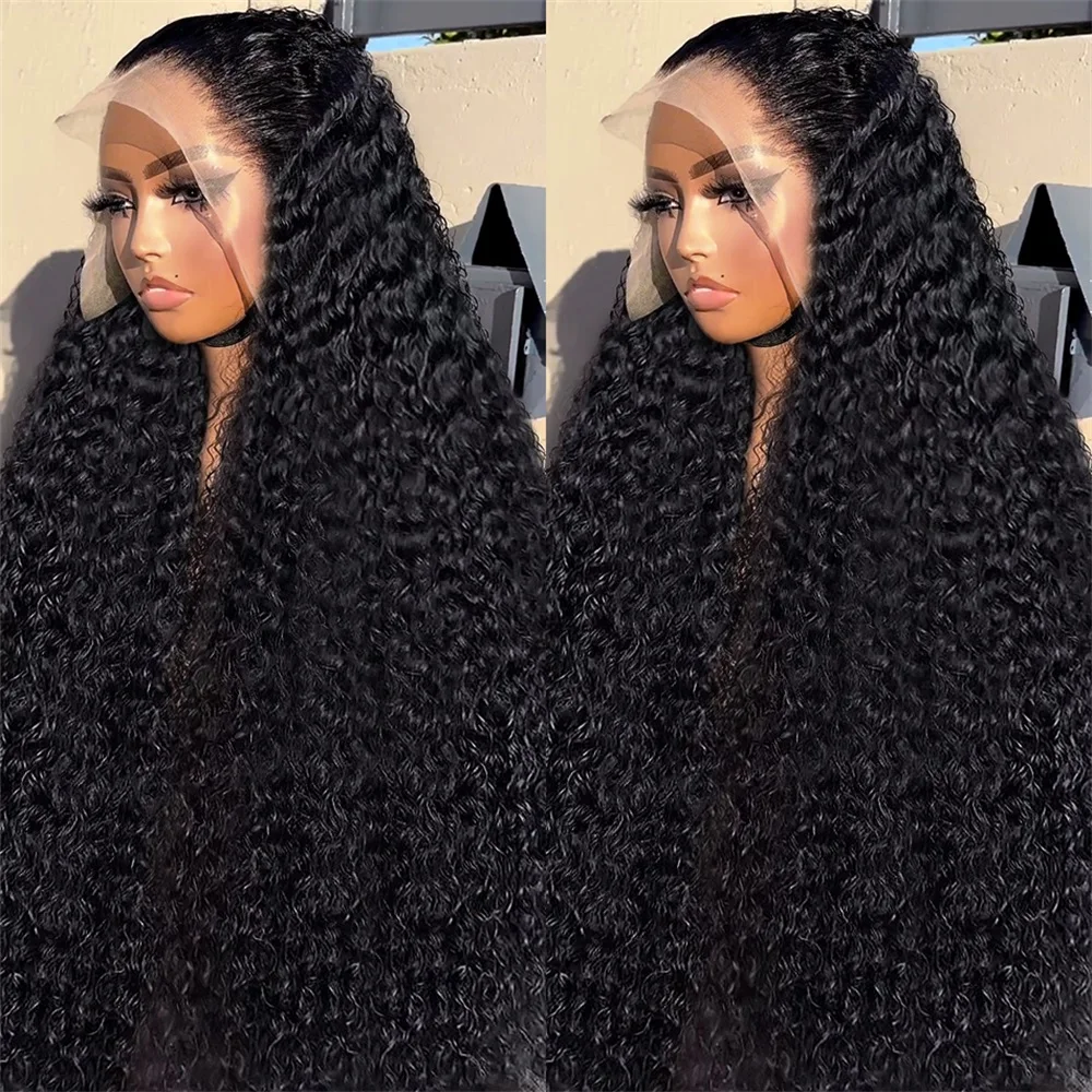 Deep Wave Lace Front Human Hair Wigs For Women Brazilian Lace Closure Wig Wet And Wavy 13X6 13X4 Transparent Lace Frontal Wig