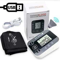 Automatic USB Wrist Blood Pressure Monitor Voice Tonometer Meter Digital Portable Health Care Sphygmomanometer Hematomanome