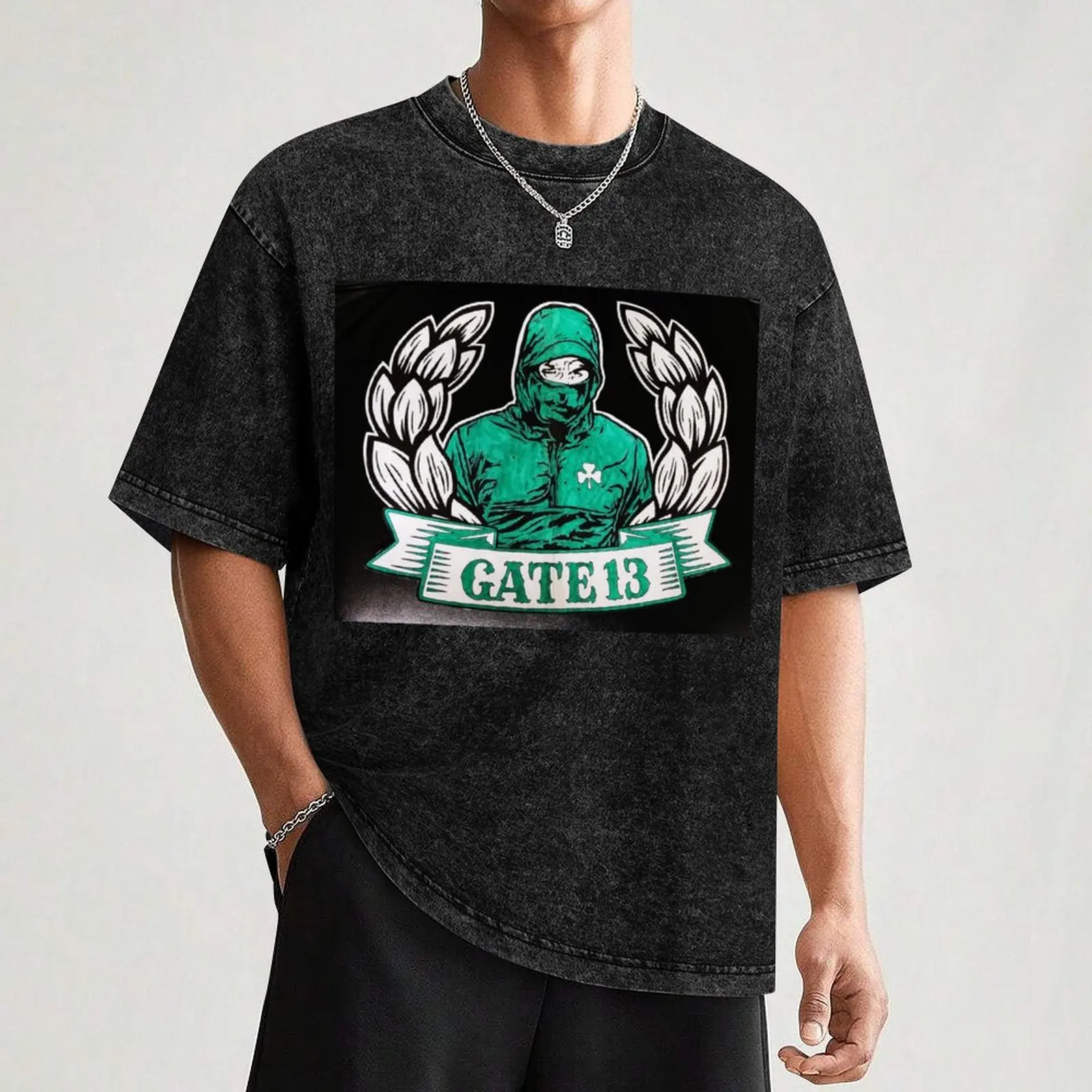 PANATHINAIKOS ~GATE 13~ T-Shirt Novelty Print Casual Tee Shirt