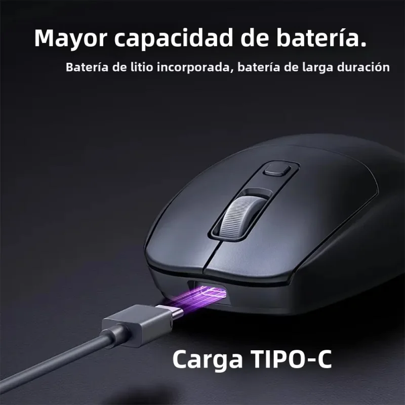 

Bluetooth 2.4G Wireless Mouse Dual-Mode Silent Mouse Rechargeable Gaming 1600DPI For Laptop Computer Win Mac OS