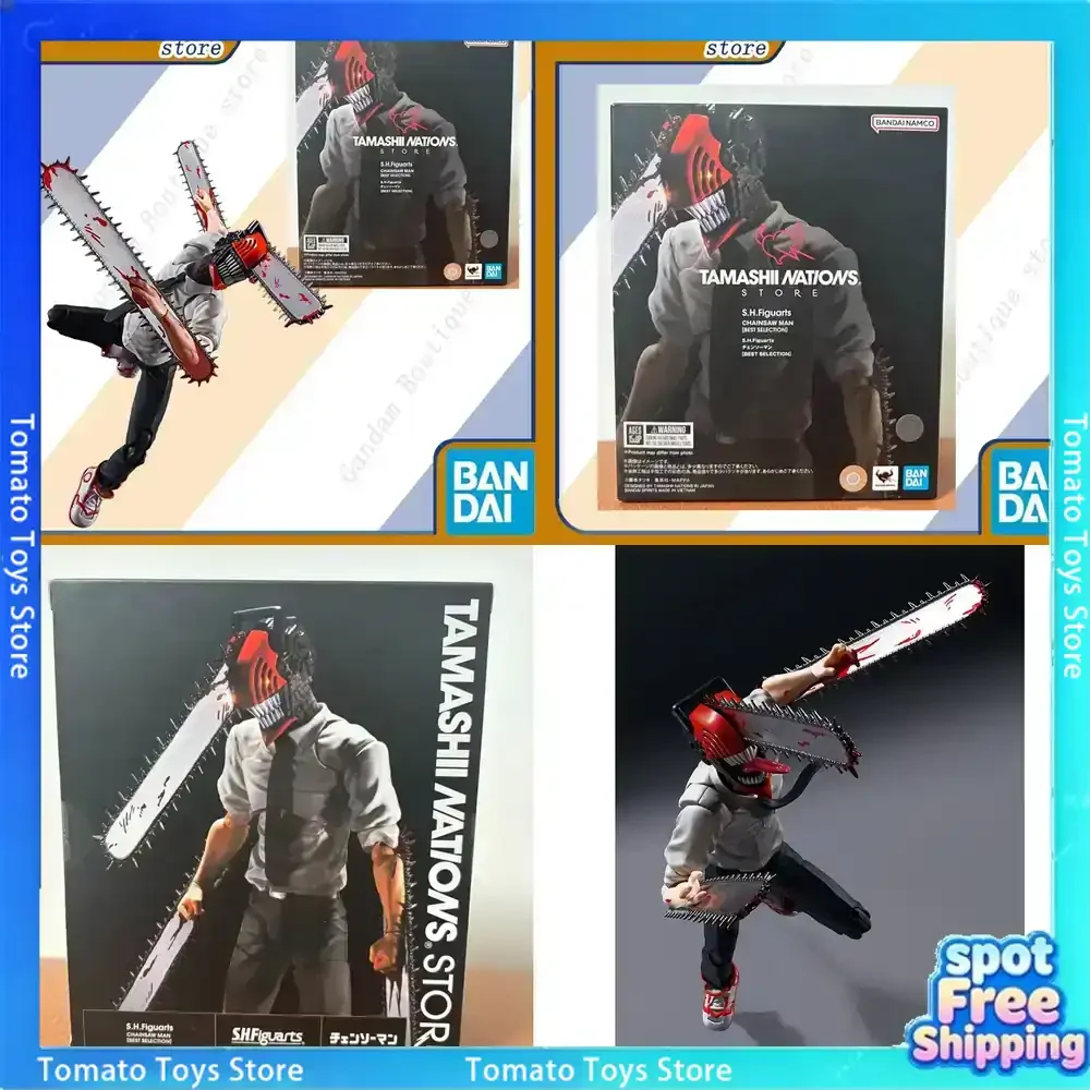 Bandai SHF TNT Chainsaw Man Anime Action Figure Collectible Model Toy Gift for Kids Adults Fans Official Licensed Bandai