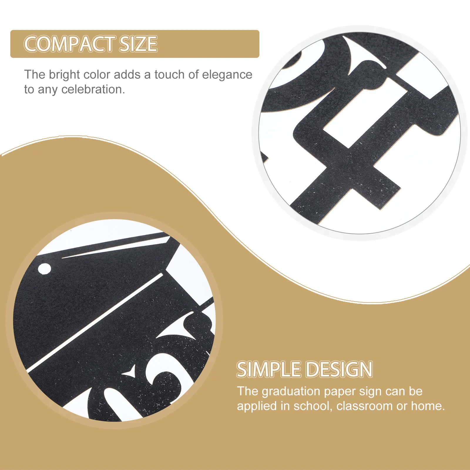 

1Set Graduation Party Decoration 2024 Paper Hanging Sign Paper Cutout Wall Decor Classroom Home Graduation Supplies