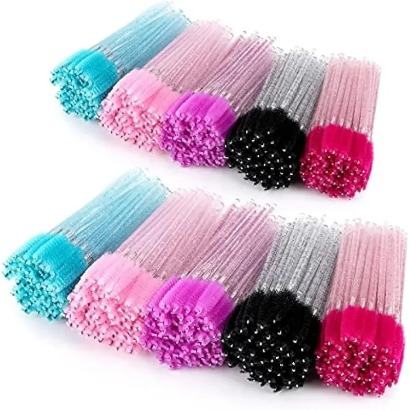 Venta al por mayor de varitas de rímel desechables, carretes, extensión de pestañas, cepillo colorido al por mayor para herramientas de belleza para ojos y cejas