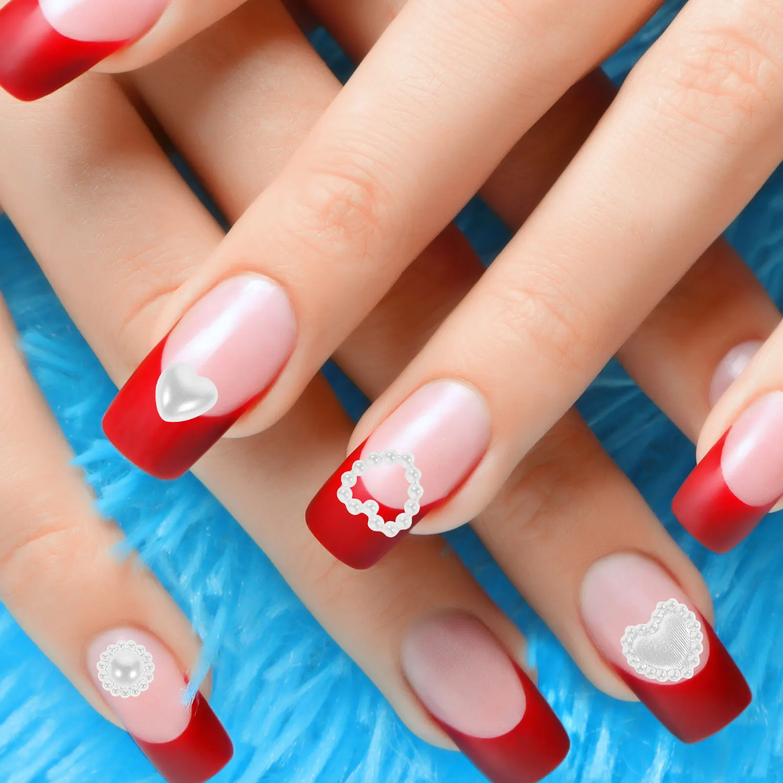 

White Pearl Nail Art Decorations for Women Fake Nails Plastic Gems Accessories Small Size Stylish Manicure Charm