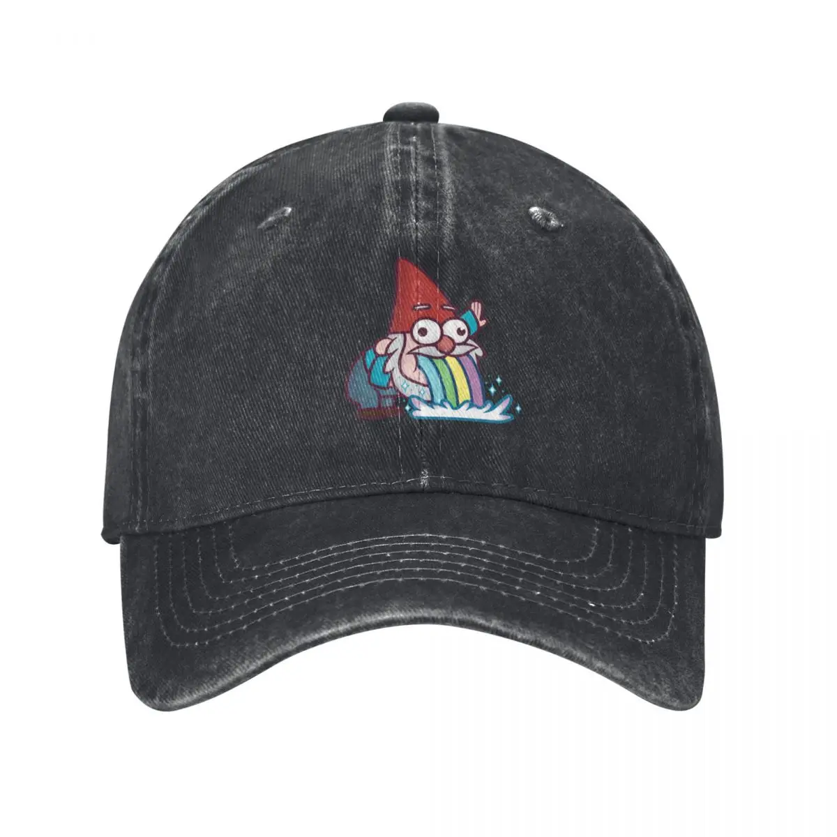 Gnome Barfing Rainbow Baseball Cap Uv Protection Solar Hat New In The Hat Women Men's