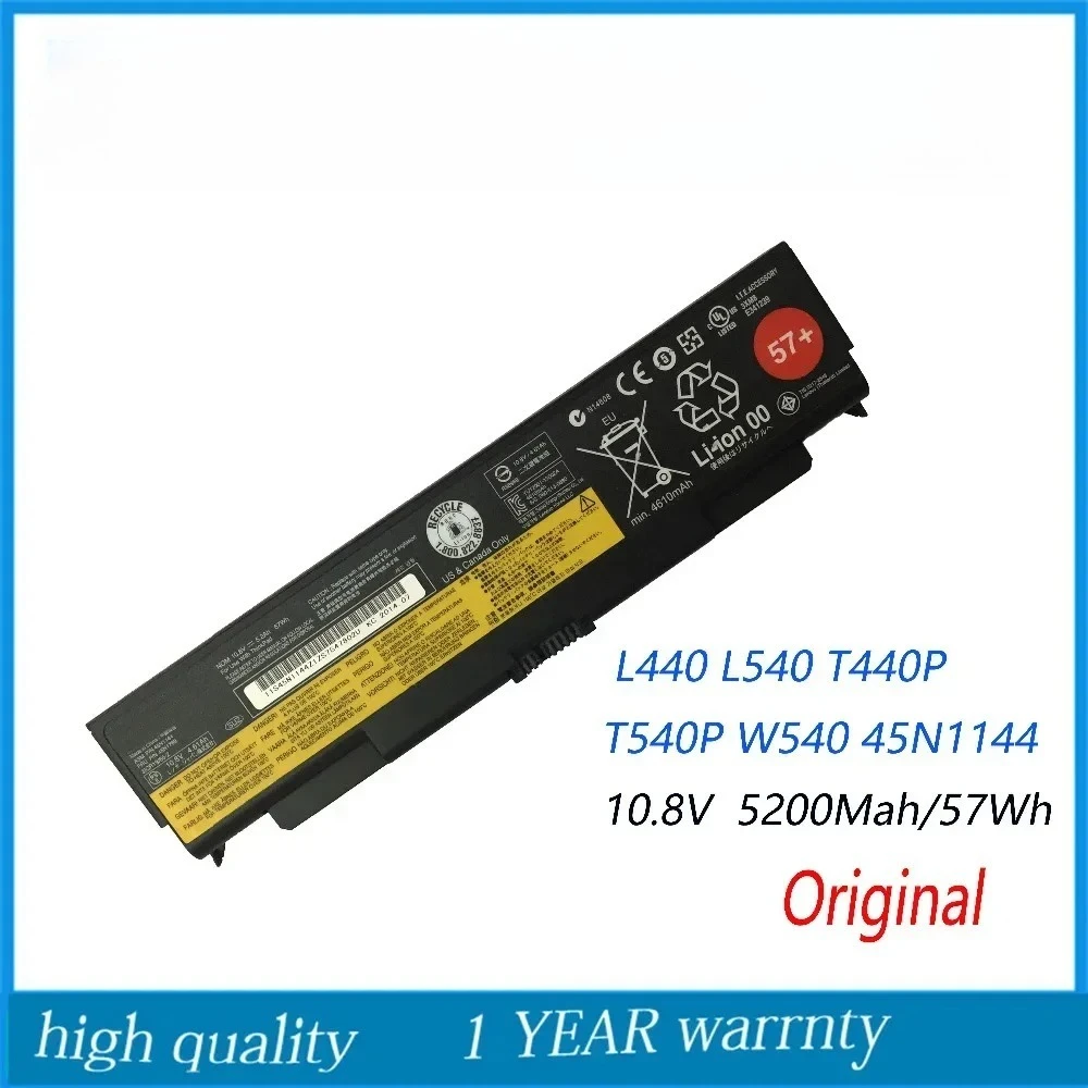 10.8V 57WH Original New  Laptop Battery for  Lenovo ThinkPad T440P T540P W540 45N1144 45N1145 45N1148 45N1149 L440