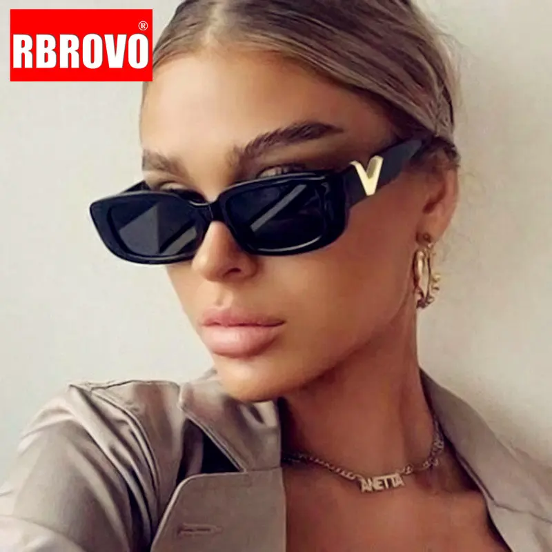 RBROVO Square Sunglasses Women 2023 Brand Luxury Eyewear For Women/Men Vintage Rectangle Glasses Female Oculos De Sol UV400