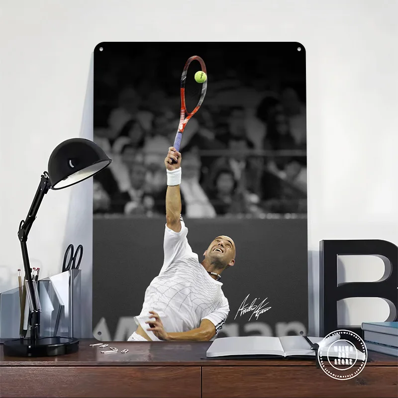 Andre Agassi Tinplate Poster Custom Wall Art Vintage Metal Signs Retro Tin Plaque for Bedroom Decoration Garage Room Accessories