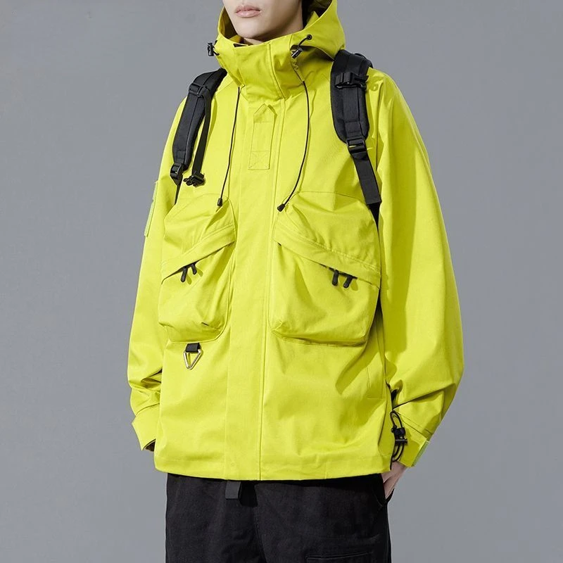 

Multi-pocket Zipper Windproof Waterproof Jacket Men Bomber Jacket Military Tactical Long Sleeve Hooded Windbreaker High Quality