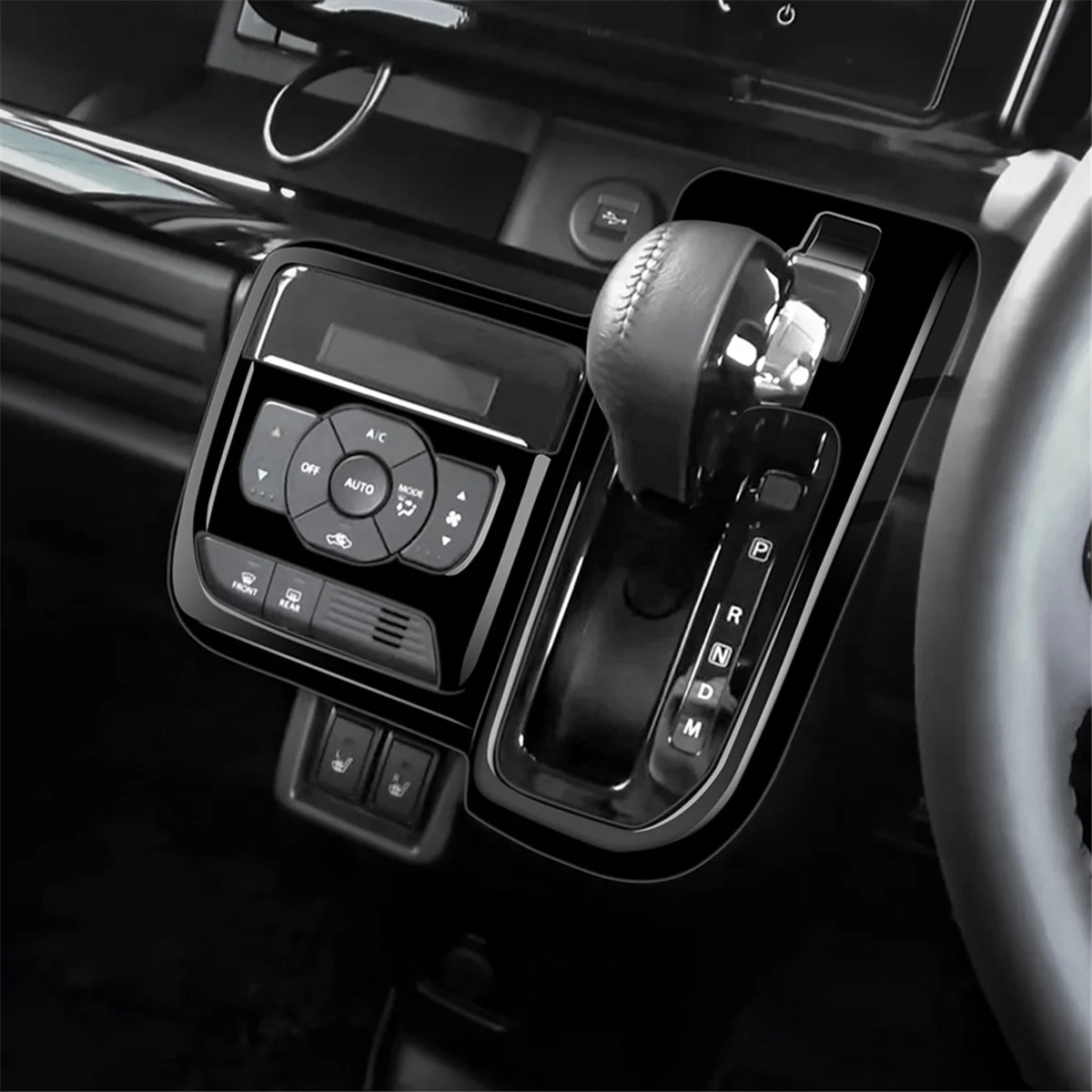 T48C_Car مقبض ناقل الحركة المركزي غطاء لوحة ملصق الكسوة لسوزوكي سباسيا/سباسيا مخصص MK04 سلسلة 2024 RHD ، B #6