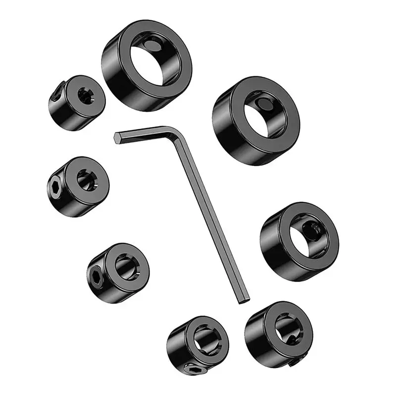 

ABBY-Drill Stop Bit Collar Set, 18PCS Adjustable Drill Depth Stop Collar Limit Ring With Carbon Steel Set For Drill Bits