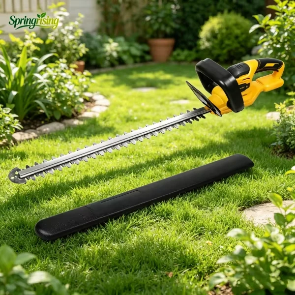 

24V Cordless Electric Hedge Trimmer with Double Blades, Rechargeable Garden Pruning Shears for Yard & Landscaping