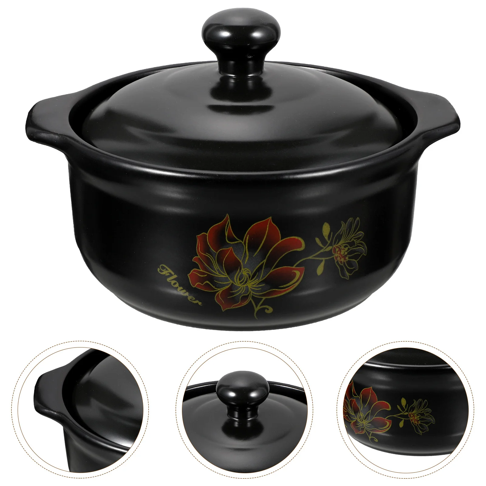 

Braised Chicken Casserole Ceramic Pot Evenly Heated Good Heat Preservation Creative Design Kitchen Cookware Clay Pot for Cooking