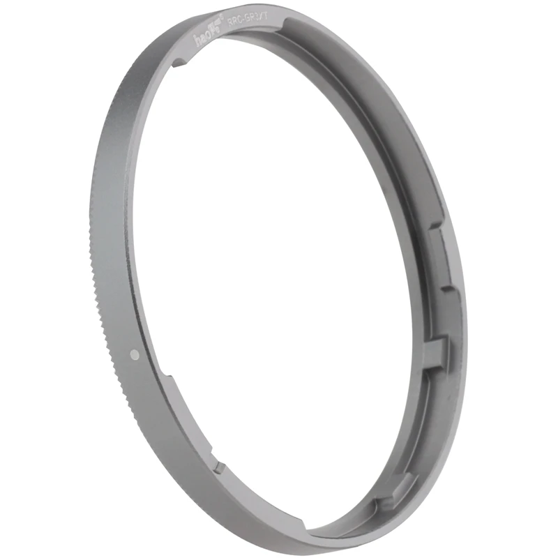 Haoge RRC-GR3XT Silver Grey Metal Decorate Ring for RICOH GR3X/GRIIIX Camera accessories replaces GN-2