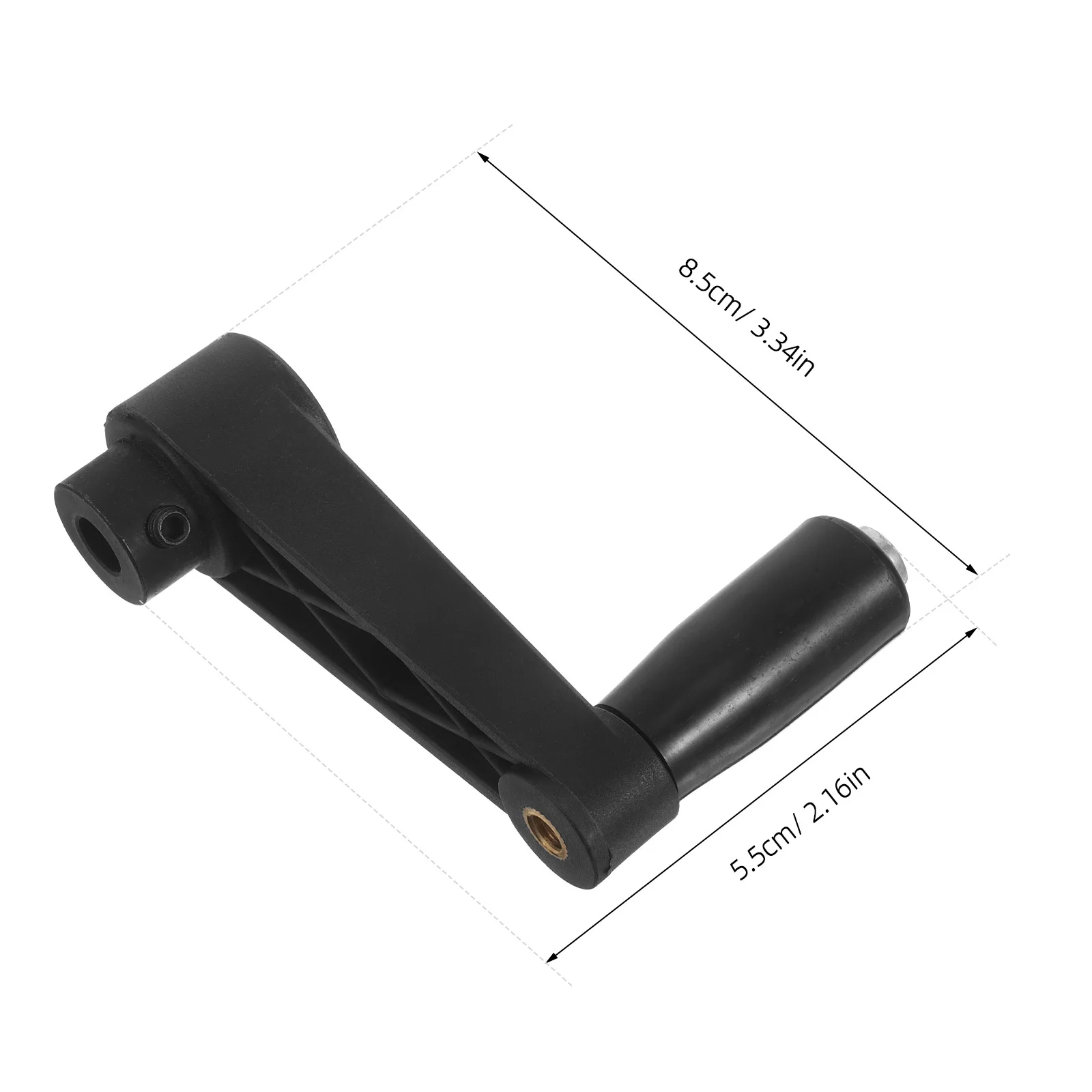 2Pcs 8mm Round Hole Hand Crank Generator Handle Durable Tapered Grip Easy Replacement for Trailer Jack Manual Power Generator