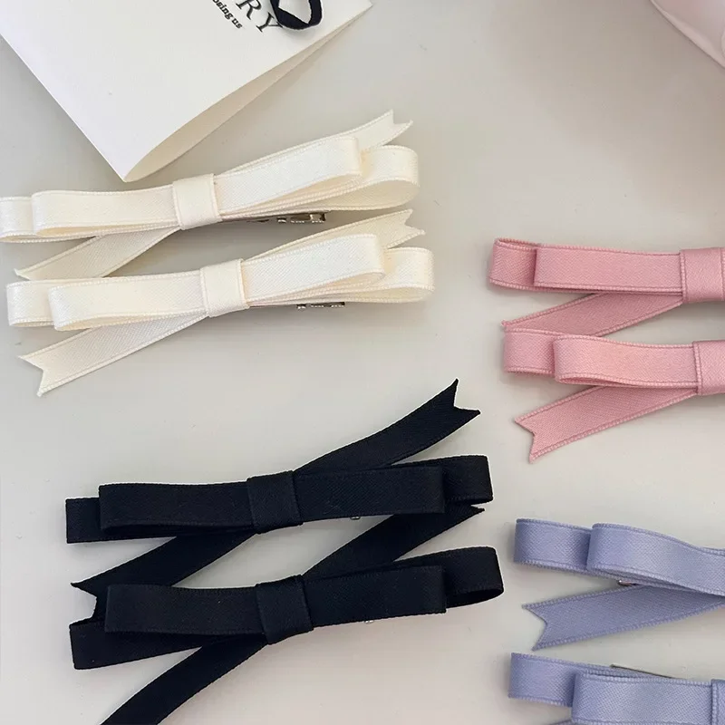 Accessories for women girl korean bow hair pins and clips ribbon popular new in kpop sweets kawaii Cute leading fashion trendy