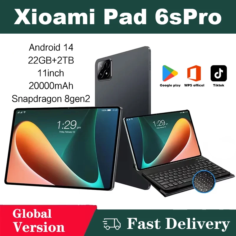 2024 NEW Original MI Pad 6S Pro Tablet 11inch Snapdrago 8gen2  HD 4K Android 14 16GB+1T 12000mAh 5G Dual SIM WiFi GPS Tablet PC