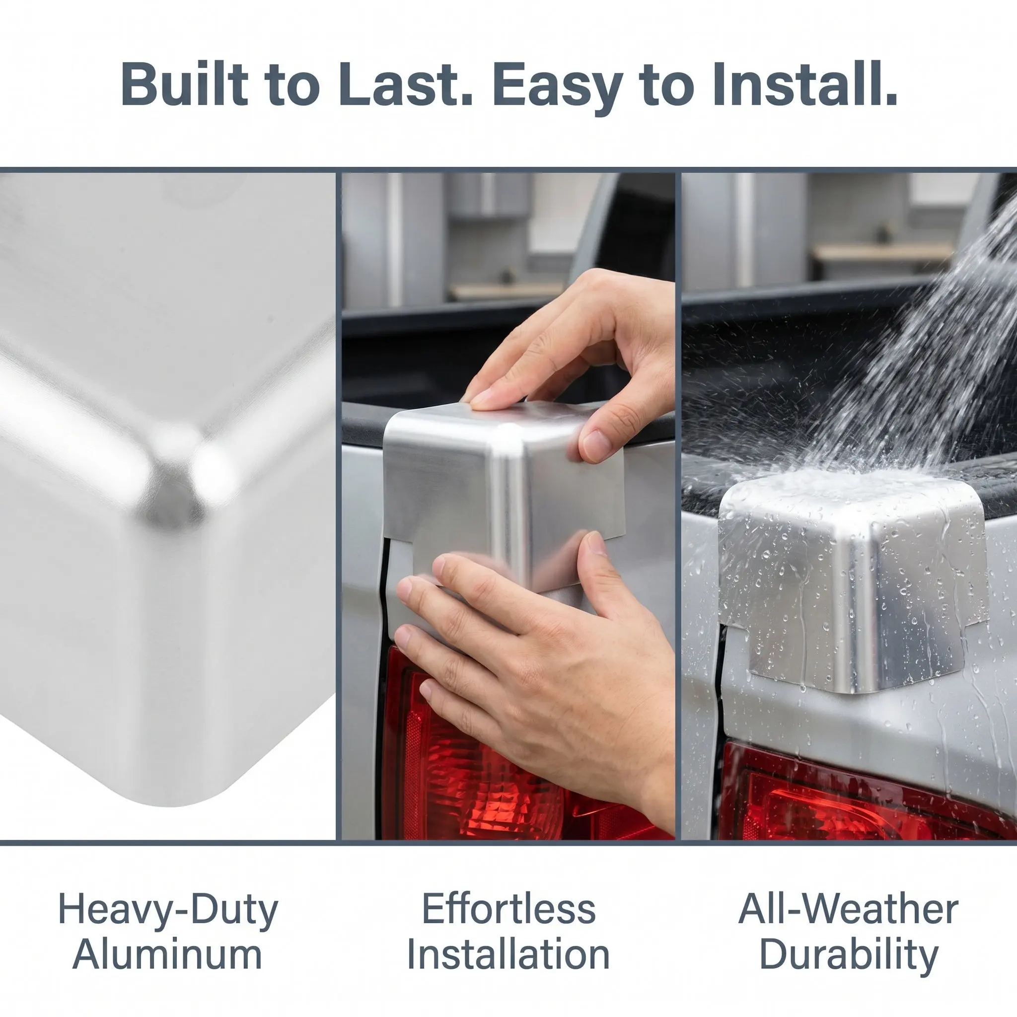 4Pcs Refrigerated Truck Edge Guards Metal Corner Protectors Easy Installation Waterproof Protective Wrap for Truck Body