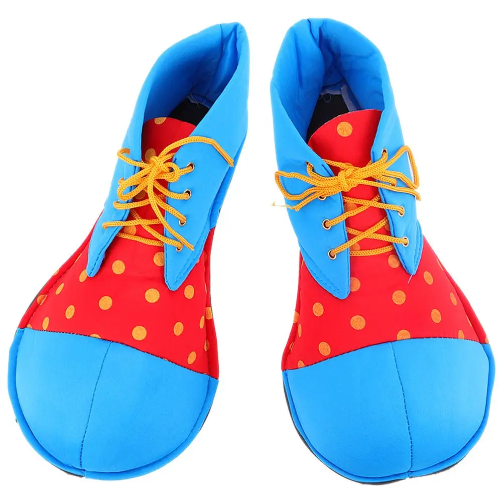 

Clown Costume Shoes Red Blue Props Halloween Party Supplies Adult Teen Cosplay Shoes One Size Fits Most Magician Performance
