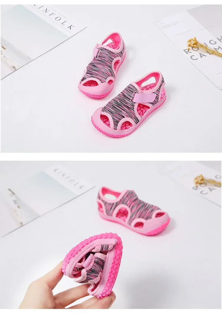 2026 Neue Kindersandalen für Jungen und Mädchen, Sommer-Zehenschutz-Sportsandalen, Strandschuhe 21-31 – Detail 31