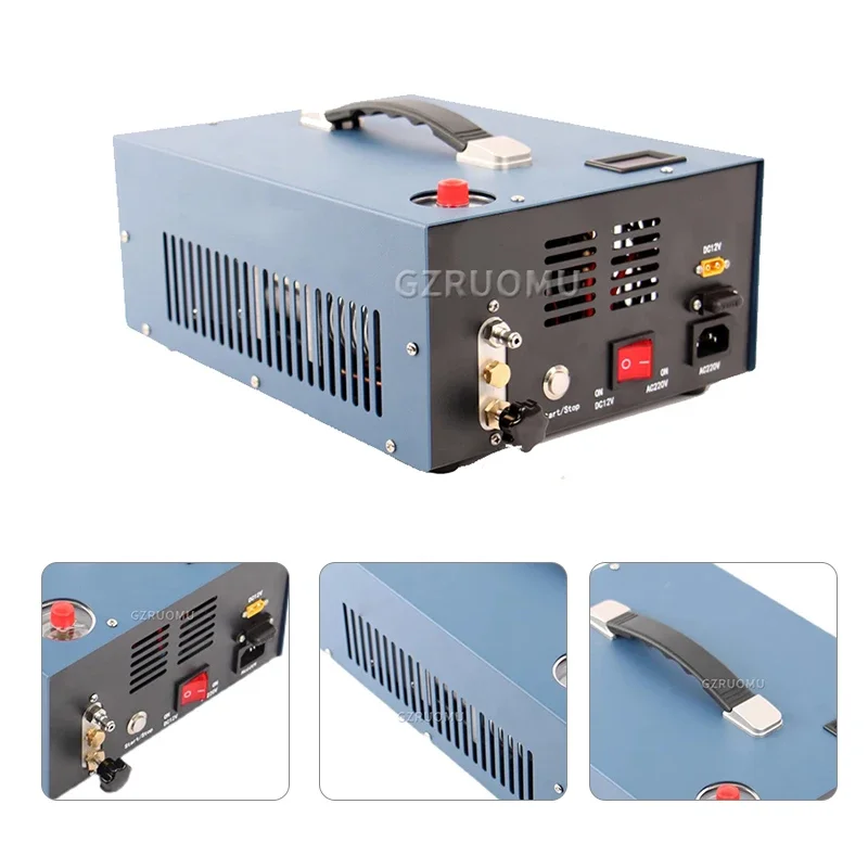 

110V/220V Power PCP Air Compressor 300Bar 0.5L Pump Oil/Water-Free High Pressure Apply To Air Rifle Diving Bottle