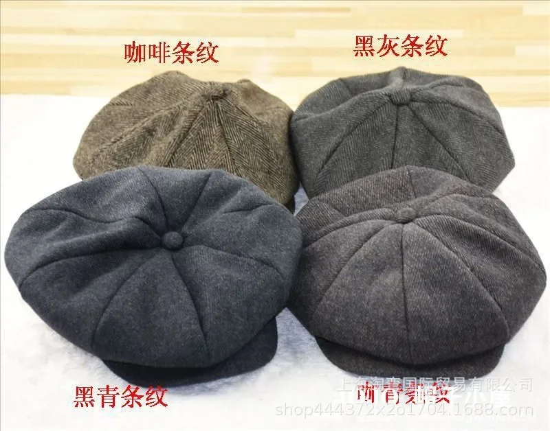 หมวกทรงแปดเหลี่ยมคลาสสิกขนาดใหญ่ 64 ซม. ทำจากผ้าขนสัตว์ สำหรับผู้ชายและผู้หญิง สไตล์วินเทจสำหรับฤดูหนาว หมวกทรงนิวส์บอย หมวกเบเร่ต์แบบแบน ปรับขนาดได้ หมวกทรงเพนท์เตอร์