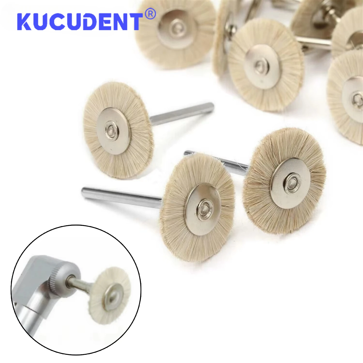 50Pcs Dental Polishing Brush Felt Wheel Wool Cotton Polishing Brushes Polishers for Rotary Tools 2.35mm Shank Polishing Wheel