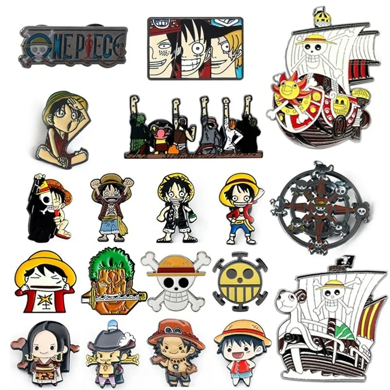 

Japanese Anime One Piece Lapel Pins for Backpack Enamel Pin Men Women's Brooches Cool Briefcase Badges Jewelry Accessories