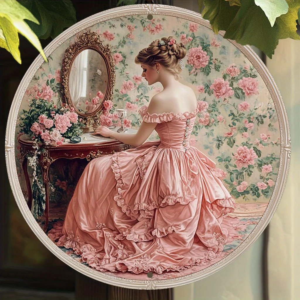 لوحة فنية جدارية دائرية، شعار عتيق، مناسبة للحانات والمطابخ والمقاهي، هدية مثالية للأصدقاء، مناسبة لعيد الفصح #1