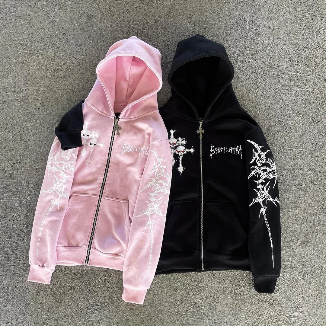y2k Wome clothing hoodies Printed Pattern Pullover Sweatshirt streetwear Oversized Punk Vintage kpop Anime long-sleeved winter