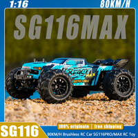 SG116 MAX Pro RC Car Brushless 4WD 80KM/H Professional Racing Car 2.4G High Speed Off-Road Drift Cars Custom Remote Control Toys