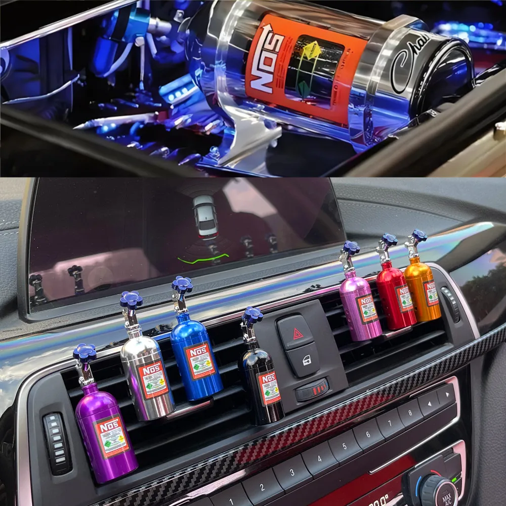 Car Air Freshener NOS Nitrogen Bottle Air Vent Aromatherapy Auto Aroma Outle Perfume Flavoring Fragrances Accessories