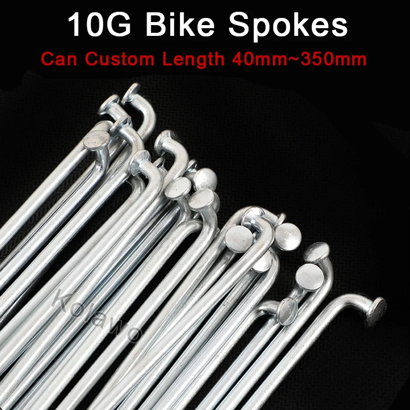 36Pcs Bike Electric Bicycle Spokes 10G 3.0mm Diameter E-Bike Motorcycle Spokes With Nipples 45-305mm Steel Bike Spoke Parts