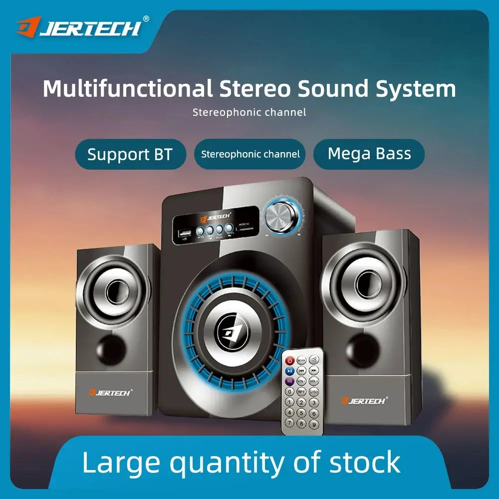 Professional Multi-media DJ Sound System Bluetooth Computer Speakers with Amplifier Colorful LED Light Wired Subwoofer Boombox