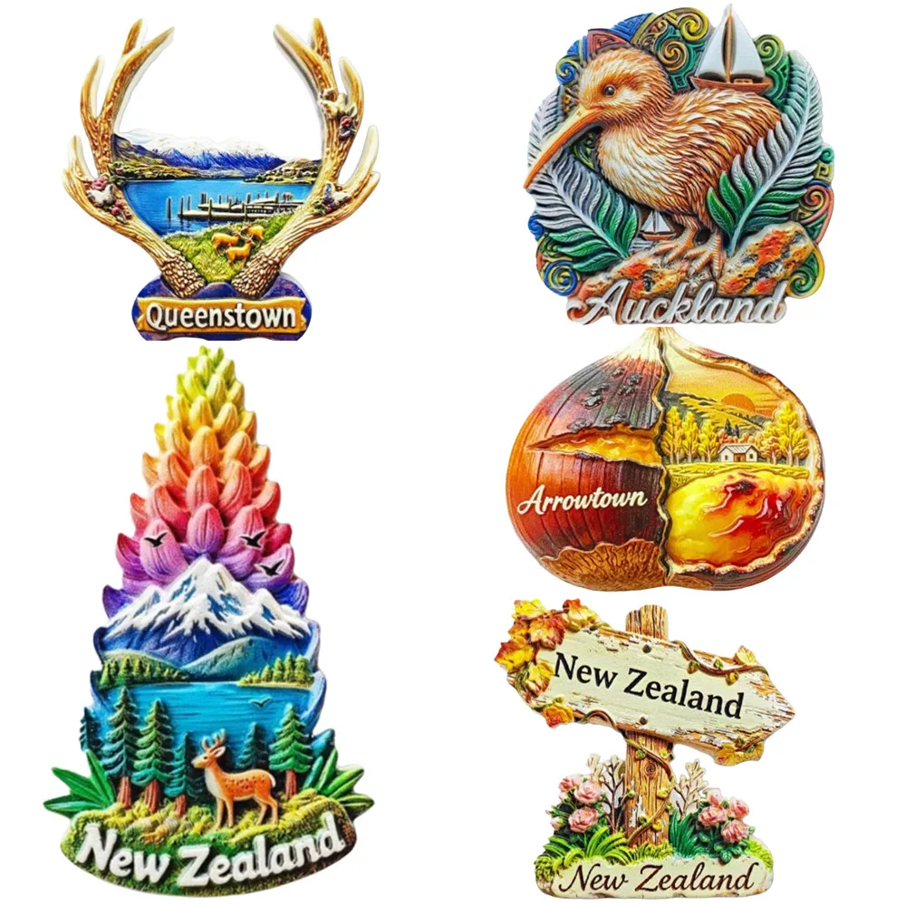 Oceania New Zealand Auckland Arrowtown Queenstown Etc 3D Fridge Magnets Tourism Souvenir Refrigerator Magnets Sticker