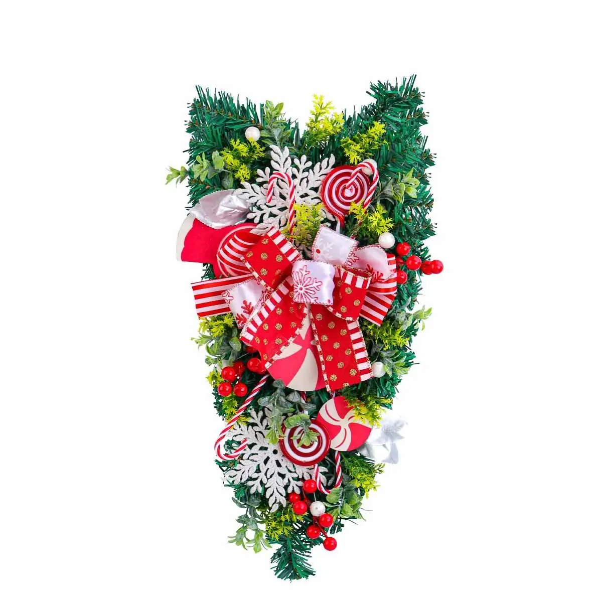 #￥New Christmas Upside Down Tree Christmas Door Hanging Christmas Candy Upside Down Tree Wall Decoration
