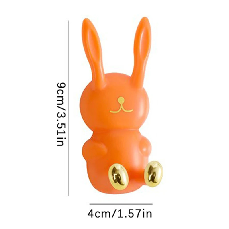 Cute Rabbit Toothbrush Holder Punch-free Toothbrush Shelving Strong Adhesive Wall Hook Multifunctional Power Plug Holder Hanger