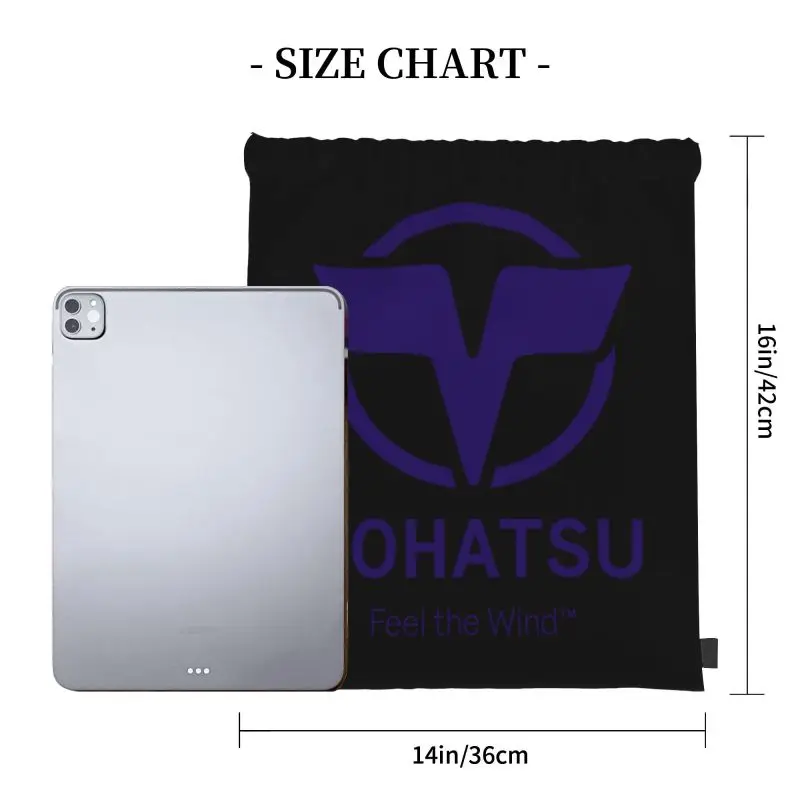 Tohatsu Feel The Wind Logo Drawstring Bags Gym Bag Foldable Storage Bag