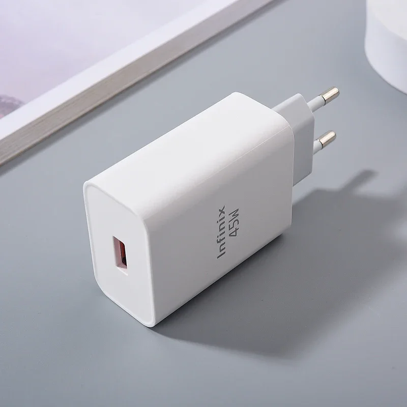 USB-зарядное устройство Infinix, 45 Вт, адаптер Super Fast Charge EU для Infinix Note 40 30 Pro Zero 30 X Pro Hot 40 30 Pro 30i 40i 12i