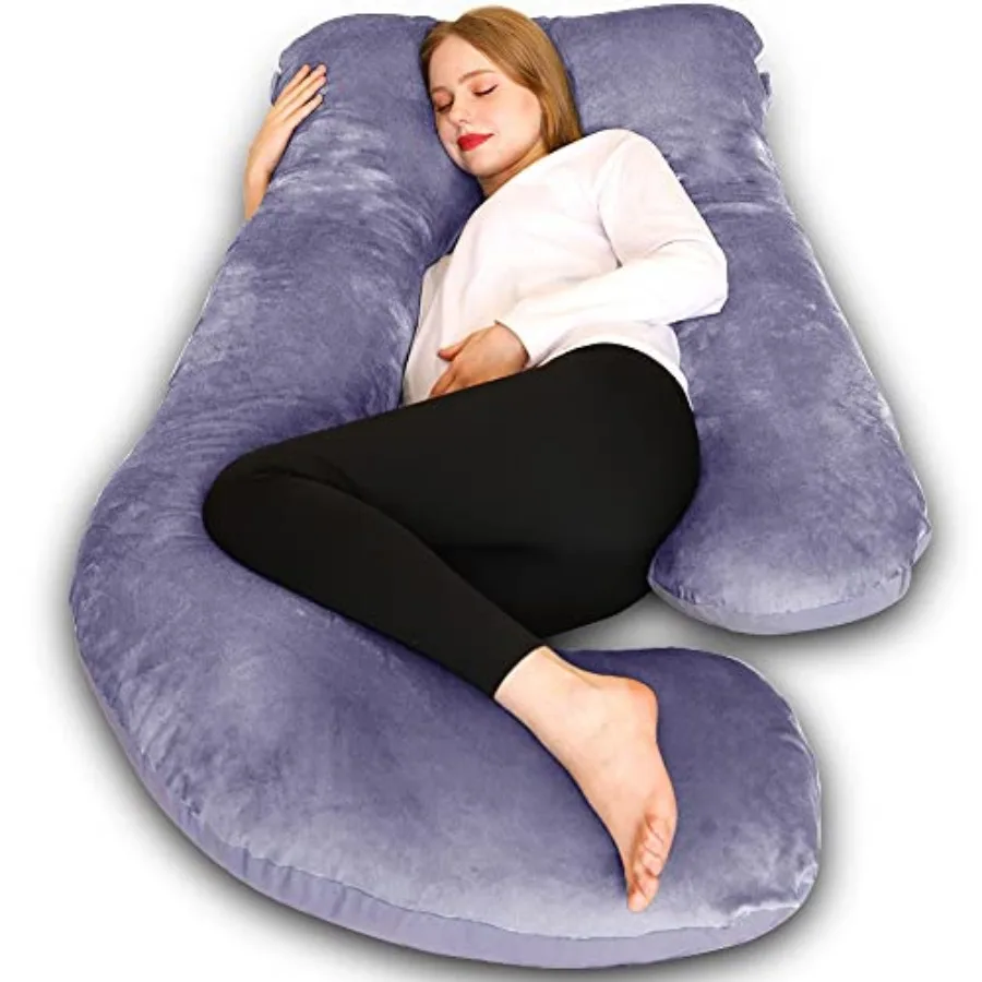 

Pregnancy Pillow, U Shaped Full Body Maternity Pillow, Pregnant Women Must Haves Pregnancy Pillows for Sleeping with Removable