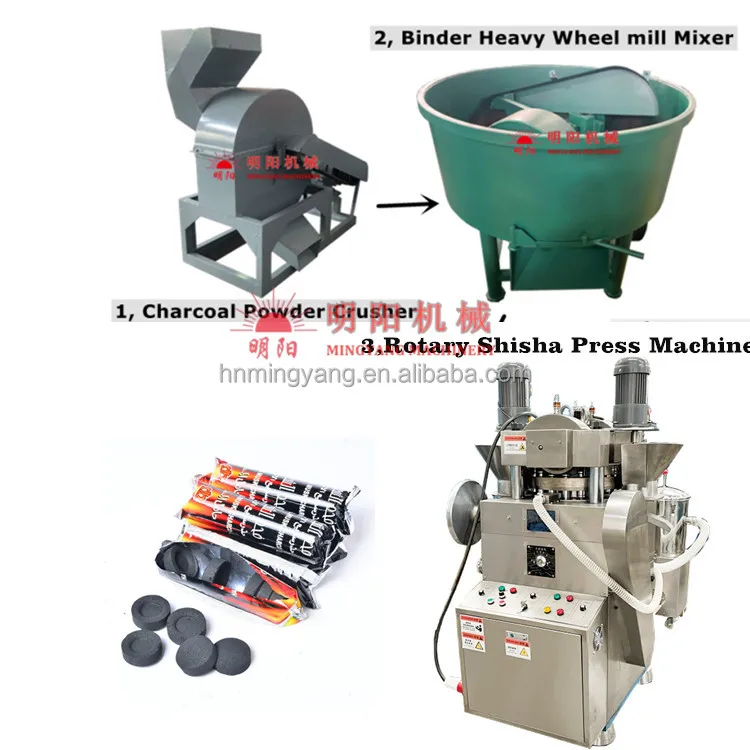 Mingyang Hydraulic Shisha Coal Charcoal Tablets Round Hookah Charcoal Briquettes Making Machine