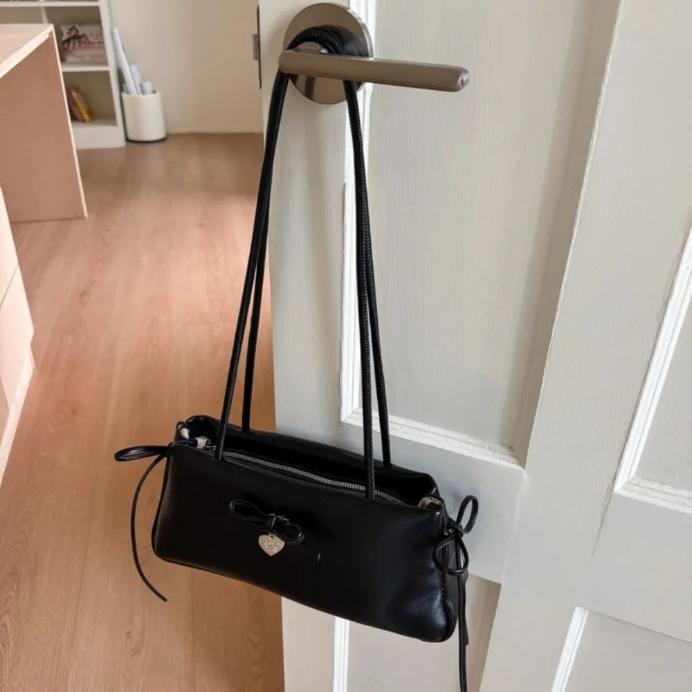 Милая французская сумка с защитой от брызг, украшение с бантом для воды, однотонные сумки для подмышек, корейский стиль, большая вместимость