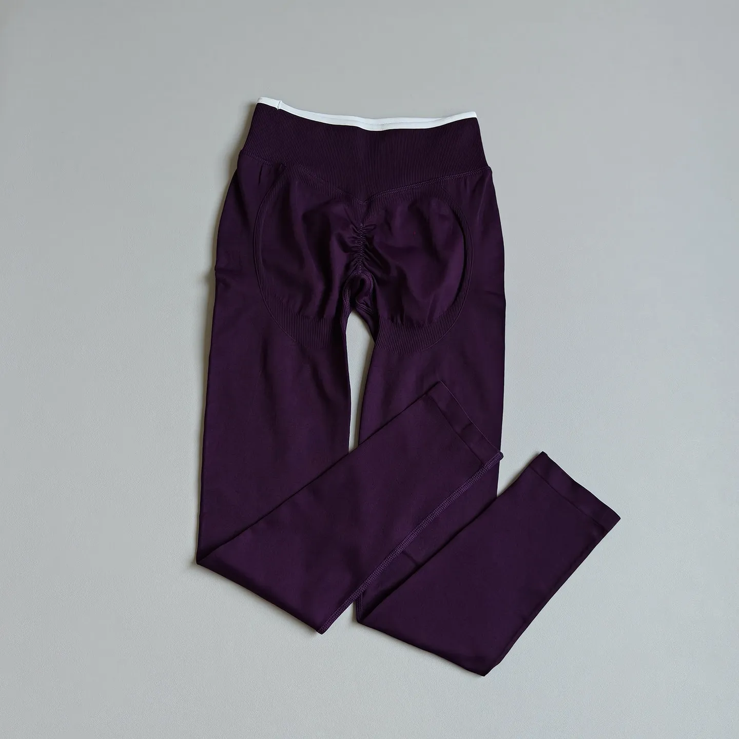 Nahtlose High-Waist Yoga-Hose, Po-Formende Fitness-Leggings, Schnelltrocknende Sport-Gym-Hose, Hochelastische Dreiviertel-Länge – Detail 6