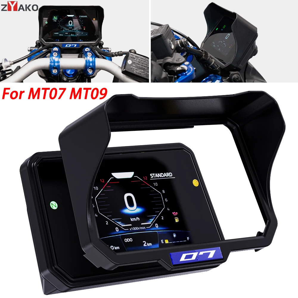 

For Yamaha MT-07 2025 MT07 MT-09 MT09 2026 MT 07 09 Motorcycle Sun Visor Instrument Hat Sun Visor Screen Guard Protector
